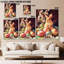  Art mural sur toile de lapin de Pâques - Décoration murale lapin de printemps vibrant avec œufs et fleurs de Pâques, pour décoration murale de Pâques et décorations saisonnières pour la maison, 12 po x 16 po-271486131