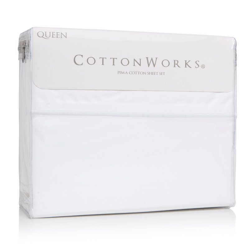 Sateen - Set of 2, Queen Pillowcase, White