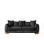 Méridienne luxueuse luxueuse et relaxante en sherpa noir
