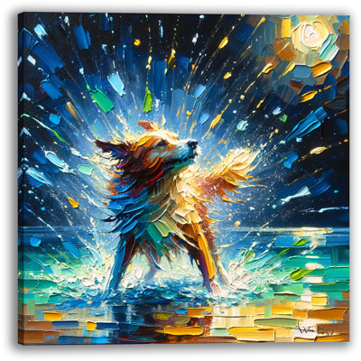 «Cosmic Canine Dance» sur toile