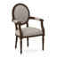 Chaise avec accoudoirs en tissu Dauphin-71069652-71069641