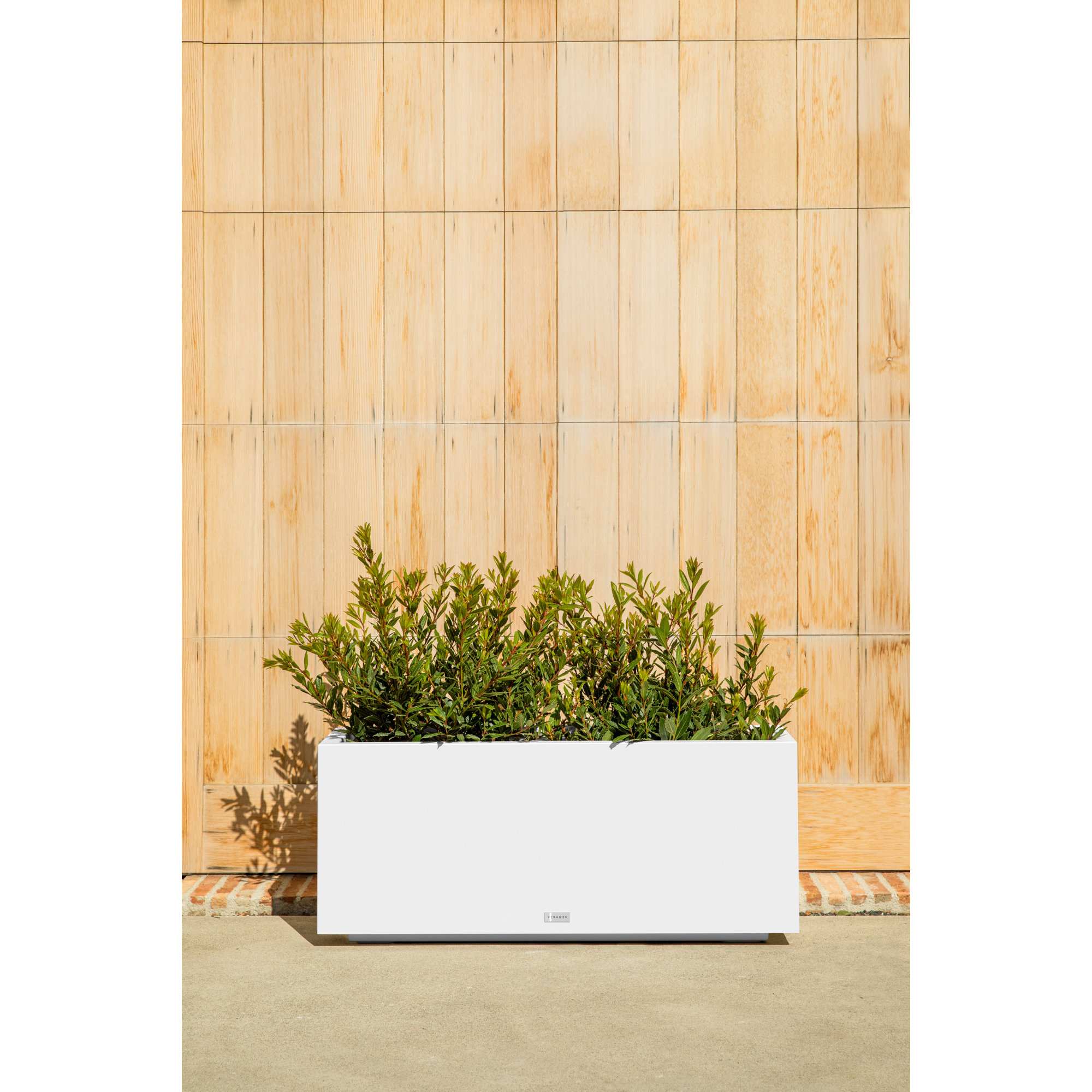 Block Series Long Box Planter, 16” H x 38” W x 15” D, White