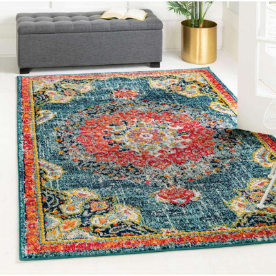 Tapis traditionnel Pennylane couleur lagon