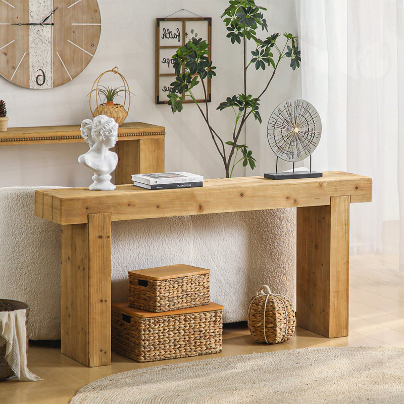 Console en bois massif 63 "