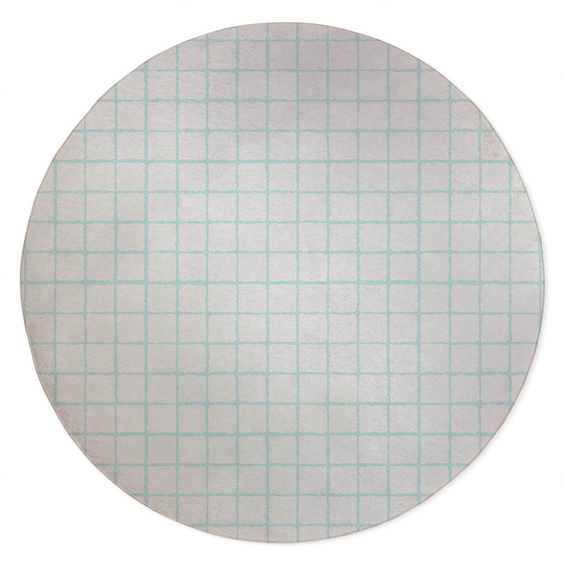 Rebar Non-Slip Outdoor Rug, Round 5'