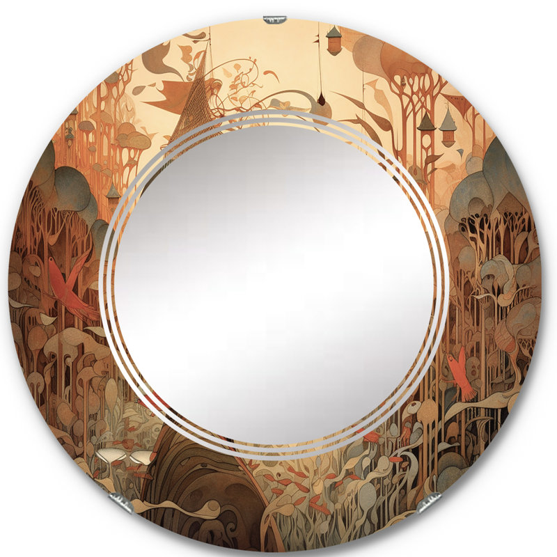 Magoria - Miroir mural moderne rond, 24 po x 24 po