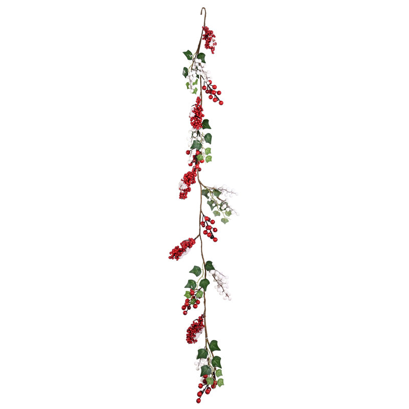 Set of 2 Red Berry Garlands