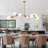 Kaynen 8 - Light Iron Dimmable Sputnik Linear Chandelier-1933412358