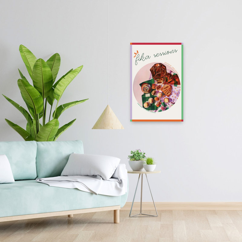 Art mural contemporain «Sweet Pastry Spread», H 24 po x l 16 po