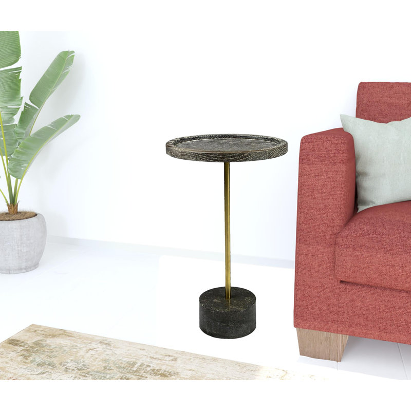 Table de bout avec tablette en bois massif, H 30 po x l 20 po x P 20 po