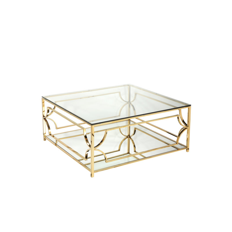 Edward Coffee Table, High Polish Gold