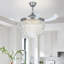 Ventilateur de plafond 42 po à 3 pales en cristal DEL avec télécommande et ensemble d'éclairage inclus Giuseppino 42 po