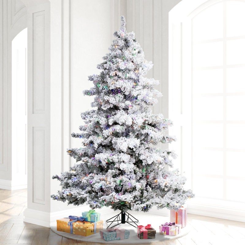 Alaskan Flocked Artificial Christmas Tree, 4.5' H