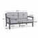 ORTUN 55" Metal Outdoor Loveseat with Cushions by Real Flame