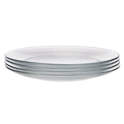 Ensemble de 4 assiettes en verre Element