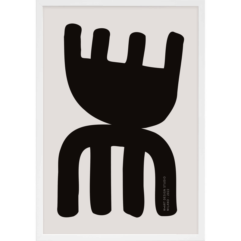 Modern Primitive 1 Print by Romina Gadler, 20" H x 14" W x 1.25" D, White Framed Paper