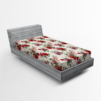 Microfiber Floral Fitted Sheet