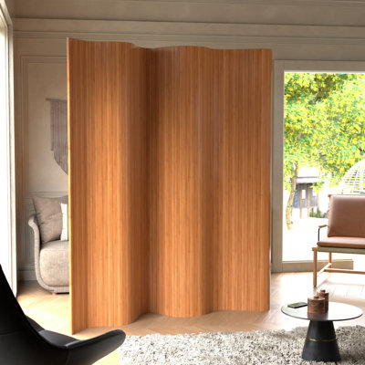 7 ft. Tall  Bamboo Wave Screen - Natural