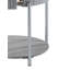 Table de bout yukino gris ultrabrillant et finition chromée