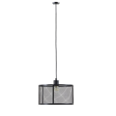 Luminaire suspendu réglable en métal noir polyvalent pour les espaces industriels modernes