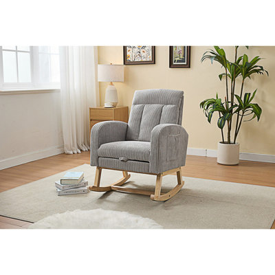 Chaise berçante moderne, fauteuil berçant coulissant pour chambre de bébé et fauteuil de salon