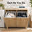 2-Door Tilt-out Laundry Hamper Cabinet with 2 Removable Baskets, Bathroom Storage