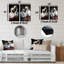 Swans Romantic Portrait - Ensemble de 3 décorations murales en métal Swans-717229763
