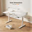 Bureau à hauteur ajustable en U de 55 po avec plateau à clavier, support pour moniteur ergonomique, table de support avec prises de courant et tiroirs pour la maison et le bureau-597052874