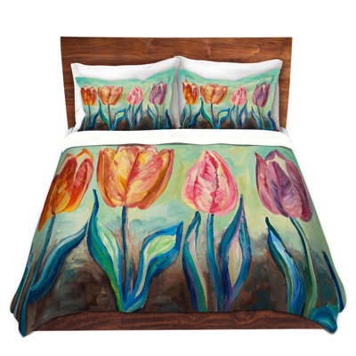 Ensemble de housse de couette tulipes