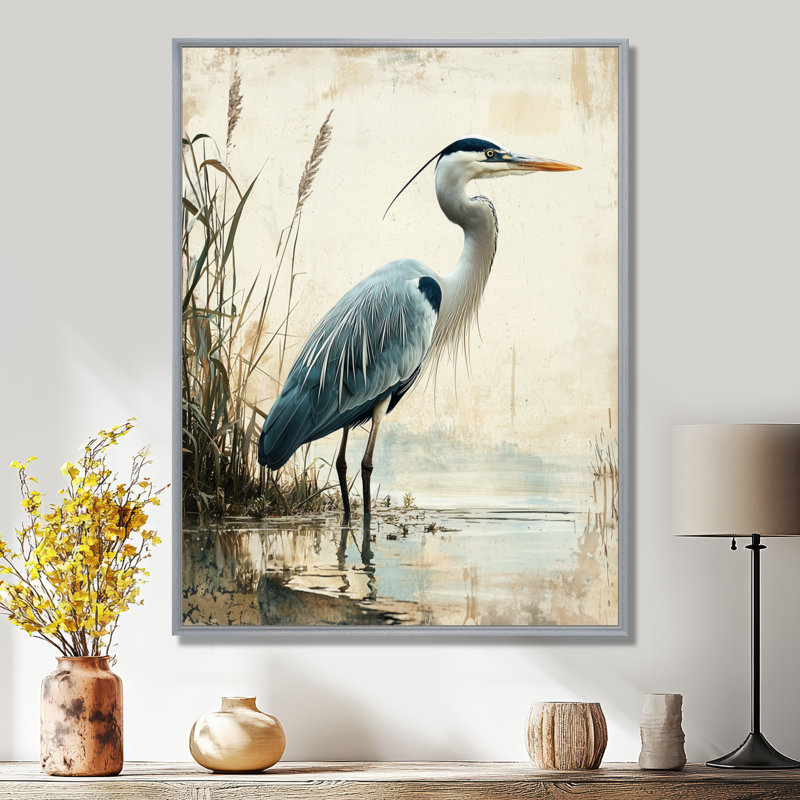 Art sur toile Aurionna, H 20 po x l 12 po, Reproduction avec cadre flottant, Argent argent