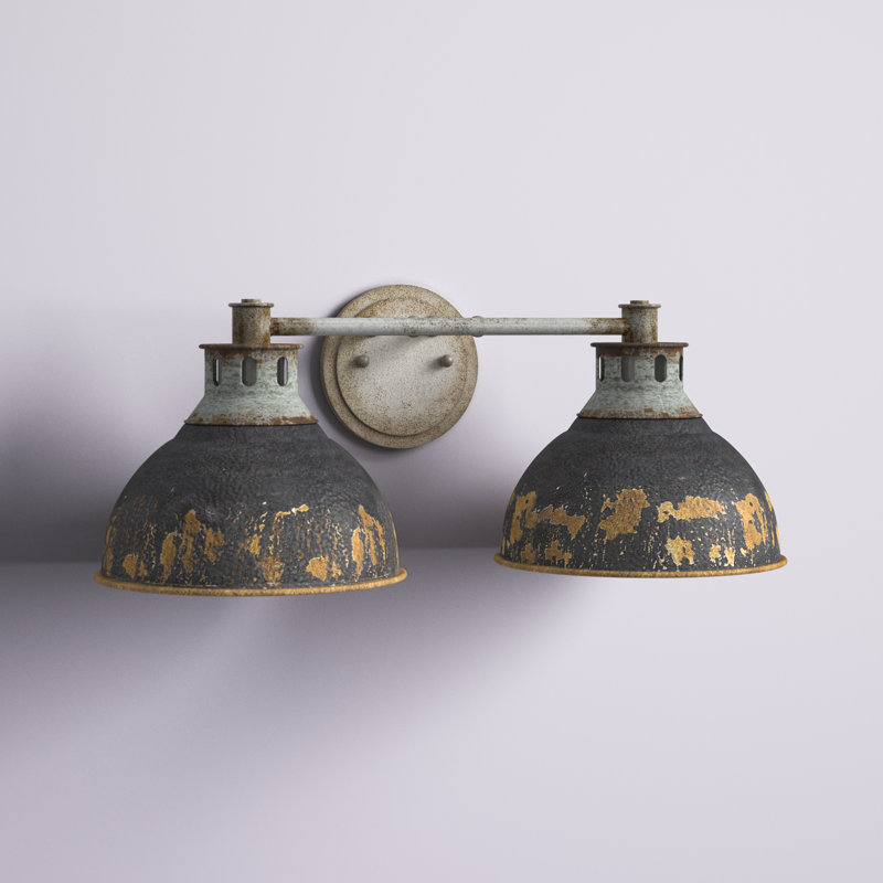 Chingford 2 - Light Dimmable Vanity Light, Antique Black Iron