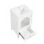 Meuble-lavabo de 20 po avec lavabo, armoire de salle de bain avec porte en verre à fermeture douce, tiroir, blanc