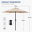 Cemil 225cm Market Parasol-1612975335