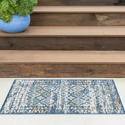 Tapis intérieur / extérieur en polypropylène tissé à plat réversible Deltufo 