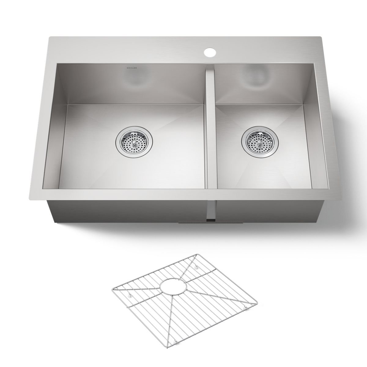 Vault 33" Dual Mount Kitchen Sink, 1 hole