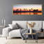 «Tropical Serenity Palm Tree Silhouette at Sunset Stripes Antique Retro Extra Large Wall Decor», reproduction encadrée-96074599-111664984