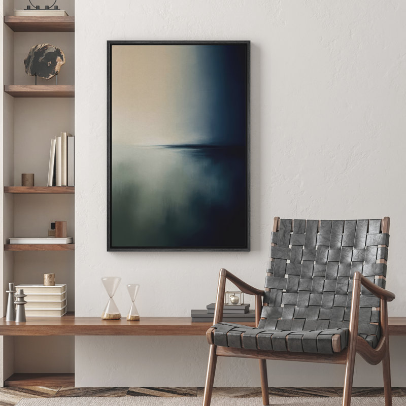 Reproduction d'art abstrait sur toile encadrée pour décoration intérieure moderne, H 36 po x l 24 po, Noir