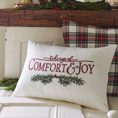 Comfort & Joy Linen Christmas Pillow