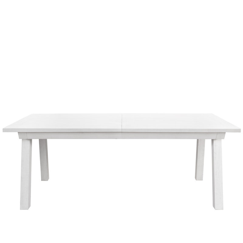 Bilbrook Extendable Solid Wood Dining Table, White