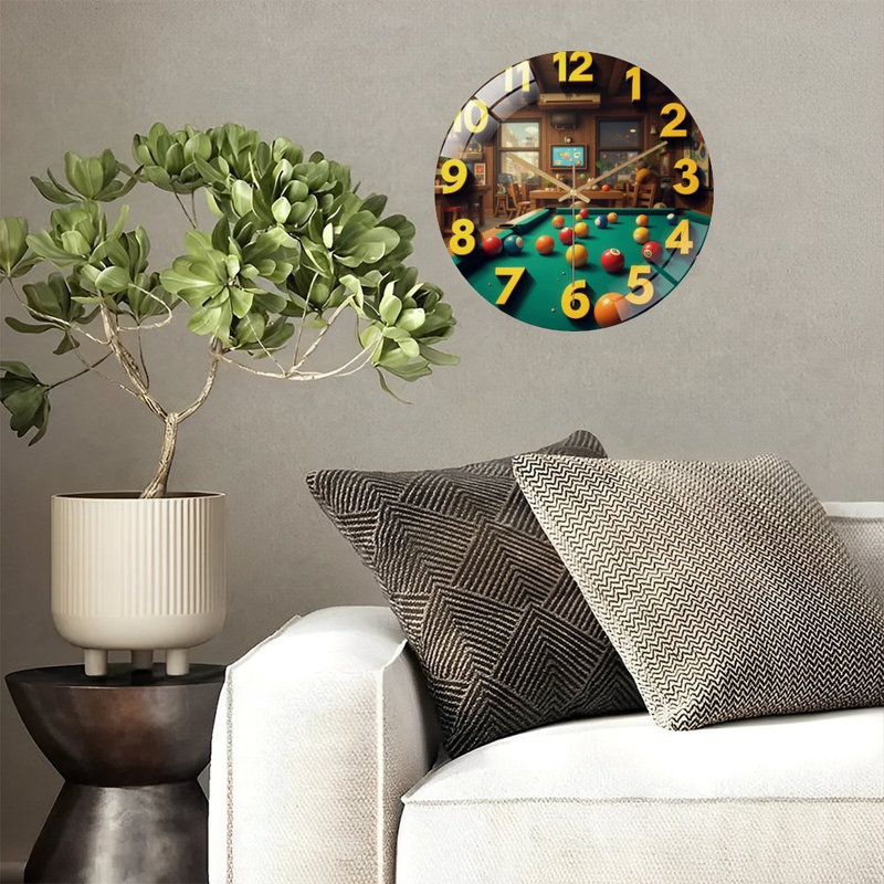 Horloge murale 12 po Billard
