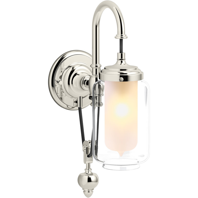 Artifacts 1 - Light Armed Sconce, Vibrant Polished Nickel
