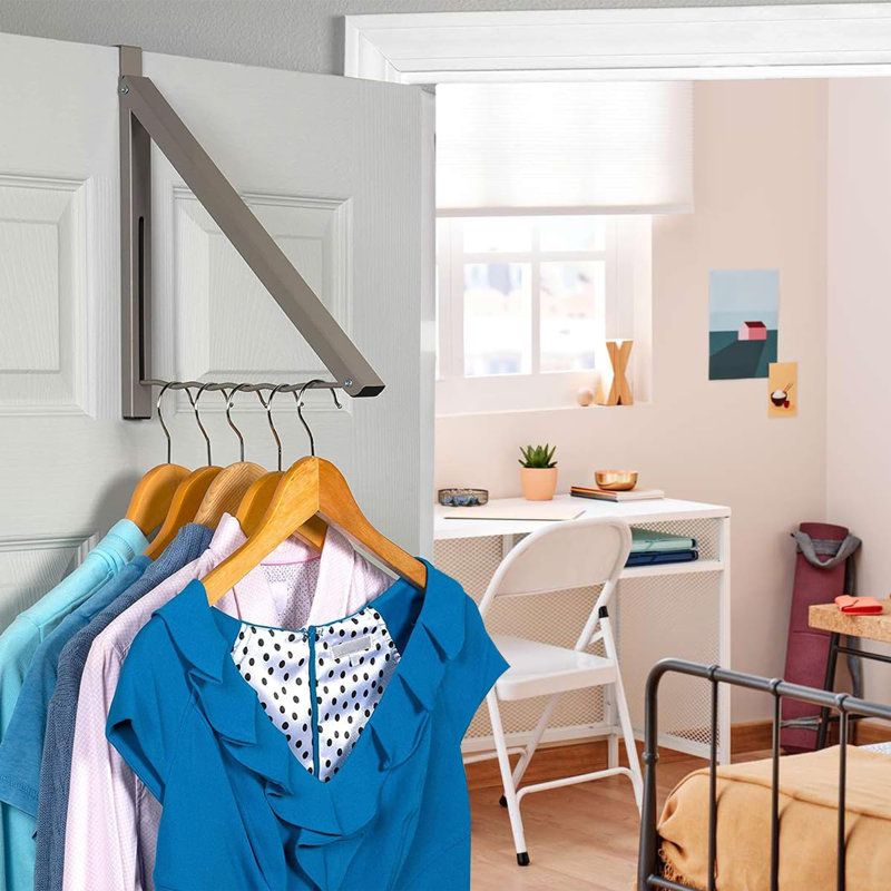 Porte-manteaux pliable au-dessus de la porte pour vêtements simple