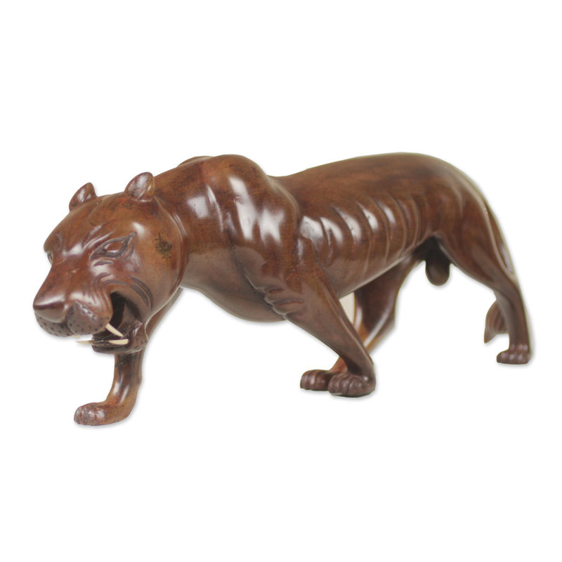 Figurine en bois ébène panther Weatherford