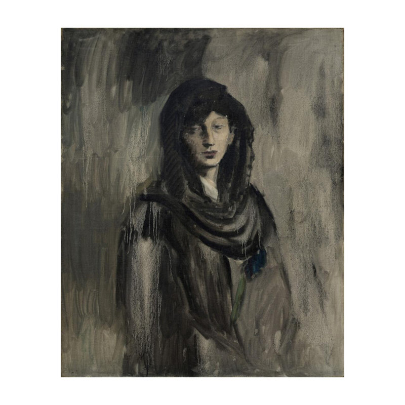 Fernande avec une mantille noire (Fernande à la mantille noire) par Pablo Picasso - Estampe numérique, H 20 po x l 16 po