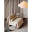 Luminaire de plancher courbé avec abat-jour en tissu