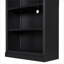 Bibliothèques | Bibliothèque autoportante moderne de 83 po de hauteur à 83 niveaux avec lumières DEL, tablettes réglables pour le bureau à domicile | Noir | Bois massif + panneau de fibres à densité moyenne