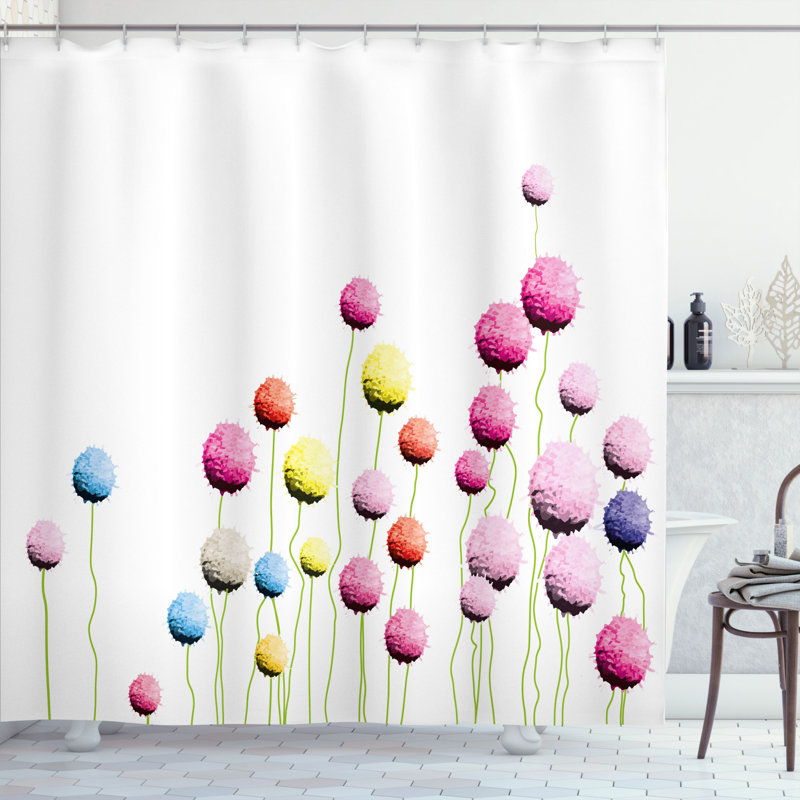 Shower Curtain with Hooks Included, 84" H x 69" W