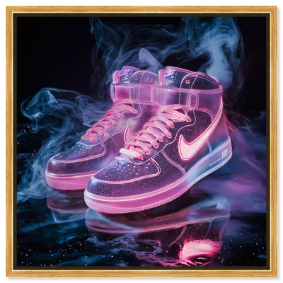 «Fuchsia Flicker Canvas Sneaker» par Art Remedy