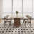 Mid Century Modern Dining Chairs With Brown Solid Wood Legs, Beige Kitchen Chairs