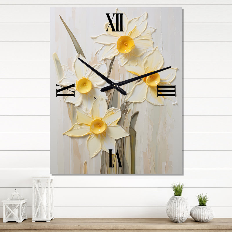 Horloge murale Candias - Daffodils, Grand